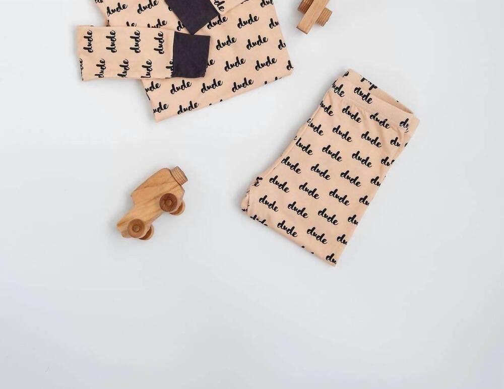 NEW FLINT + FRAY kid's piece pajama set in rag dude